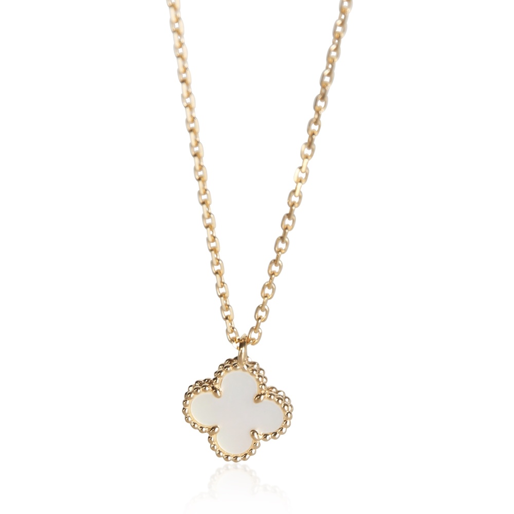 Van Cleef & Arpels Yellow Gold Mother Of Pearl Sweet Alhambra Pendant